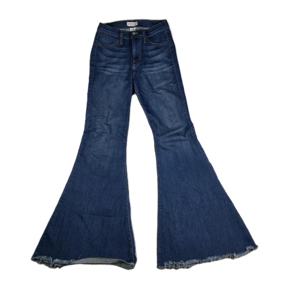 Judy Blue Jeans Womens Size 7/28 Memphis‎ High Waist Super Flare Denim Pants